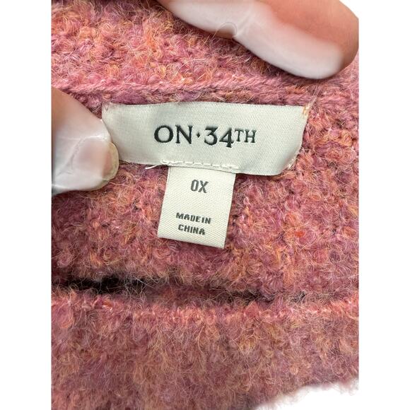 Macy's On 34th Plus Sweater sz 0X Soft Stretch Pink NEW #H722 - Picture 5 of 6